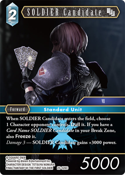 (026) Final Fantasy TCG Tears of the Planet Single: SOLDIER Candidate (25-026) Holo Common