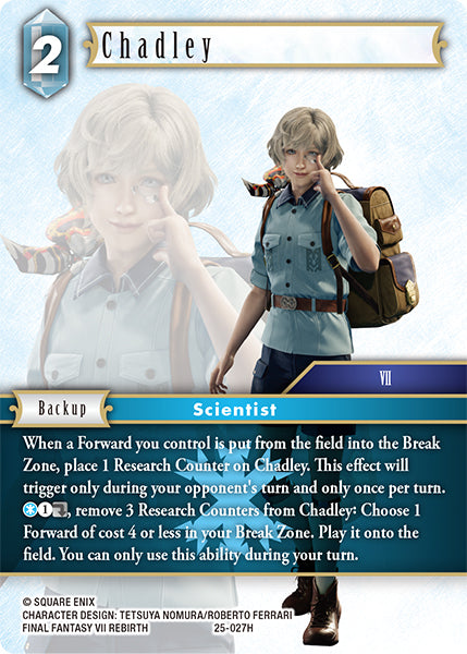 (027) Final Fantasy TCG Tears of the Planet Single: Chadley (25-027) Holo Hero