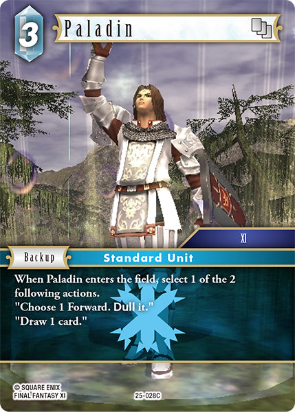 (028) Final Fantasy TCG Tears of the Planet Single: Paladin (25-028) Holo Common