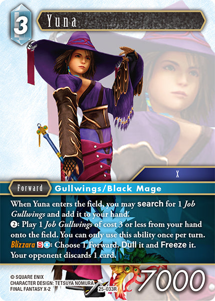 (033) Final Fantasy TCG Tears of the Planet Single: Yuna (25-033) Holo Rare