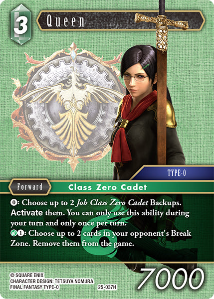 (037) Final Fantasy TCG Tears of the Planet Single: Queen (25-037)  Hero