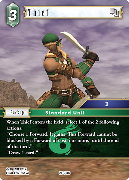 (041) Final Fantasy TCG Tears of the Planet Single: Thief (25-041) Holo Common