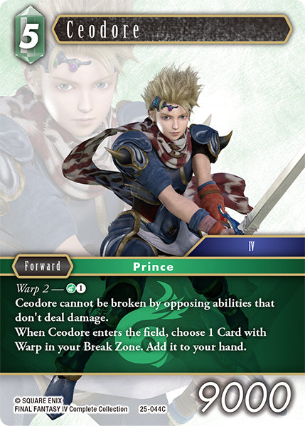 (044) Final Fantasy TCG Tears of the Planet Single: Ceodore (25-044) Holo Common