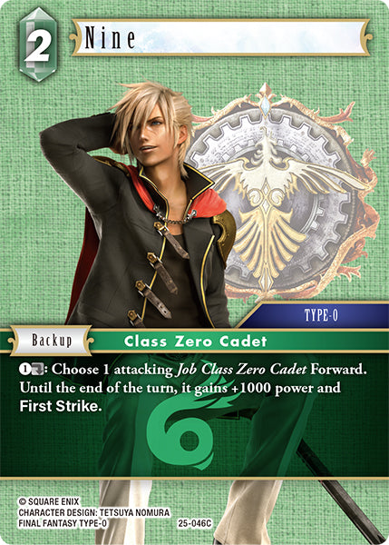 (046) Final Fantasy TCG Tears of the Planet Single: Nine (25-046) Holo Common