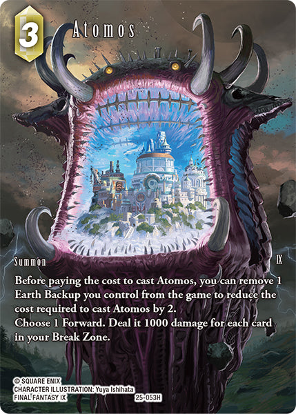 (053) Final Fantasy TCG Tears of the Planet Single: Atomos (25-053) (V.2) Holo Hero