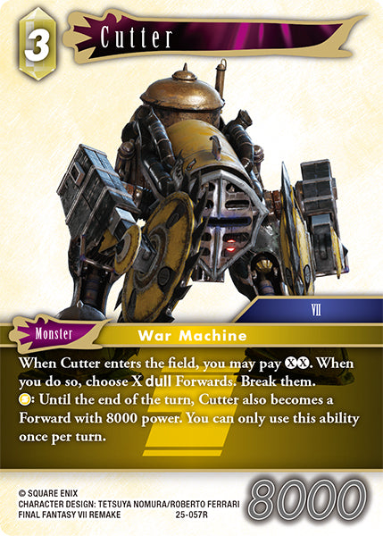 (057) Final Fantasy TCG Tears of the Planet Single: Cutter (25-057) Holo Rare