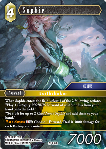 (062) Final Fantasy TCG Tears of the Planet Single: Sophie (25-062) Holo Common