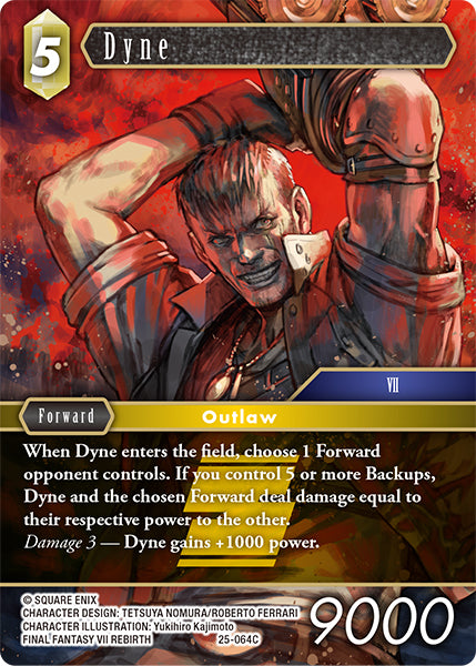 (064) Final Fantasy TCG Tears of the Planet Single: Dyne (25-064) (V.1) Holo Common