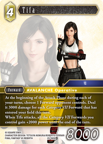 (065) Final Fantasy TCG Tears of the Planet Single: Tifa (25-065) Holo Rare