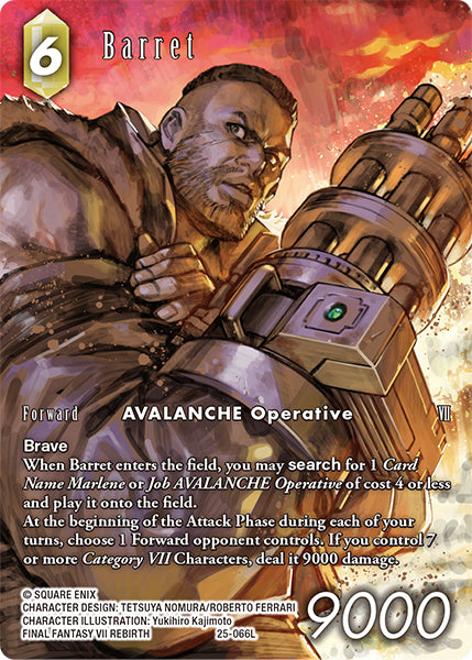 (066) Final Fantasy TCG Tears of the Planet Single: Barret (25-066) (V.2) Holo Legend