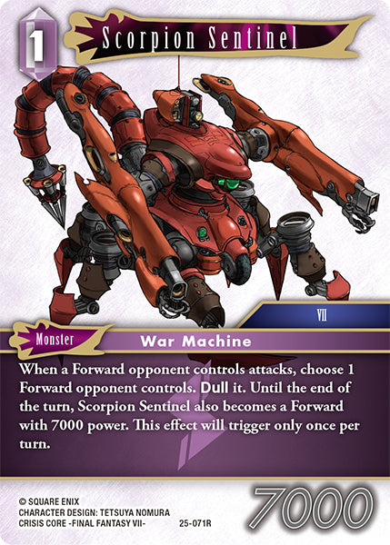 (071) Final Fantasy TCG Tears of the Planet Single: Scorpion Sentinel (25-071)  Rare