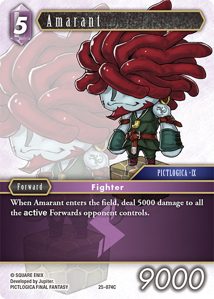 (074) Final Fantasy TCG Tears of the Planet Single: Amarant (25-074)  Common
