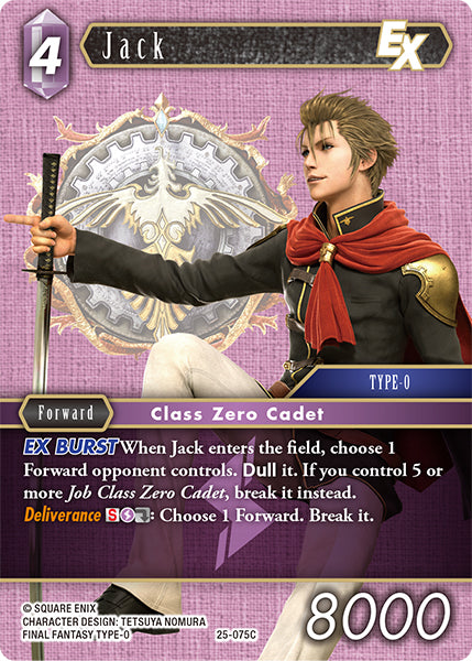 (075) Final Fantasy TCG Tears of the Planet Single: Jack (25-075)  Common