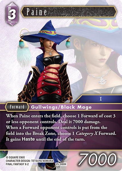 (080) Final Fantasy TCG Tears of the Planet Single: Paine (25-080) Holo Hero
