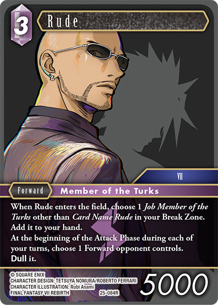 (084) Final Fantasy TCG Tears of the Planet Single: Rude (25-084) (V.3)  Rare
