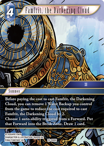 (088) Final Fantasy TCG Tears of the Planet Single: Famfrit, the Darkening Cloud (25-088) (V.1) Holo Hero