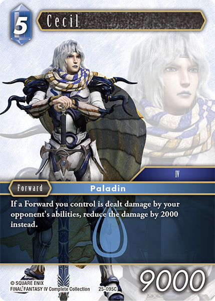 (095) Final Fantasy TCG Tears of the Planet Single: Cecil (25-095) Holo Common