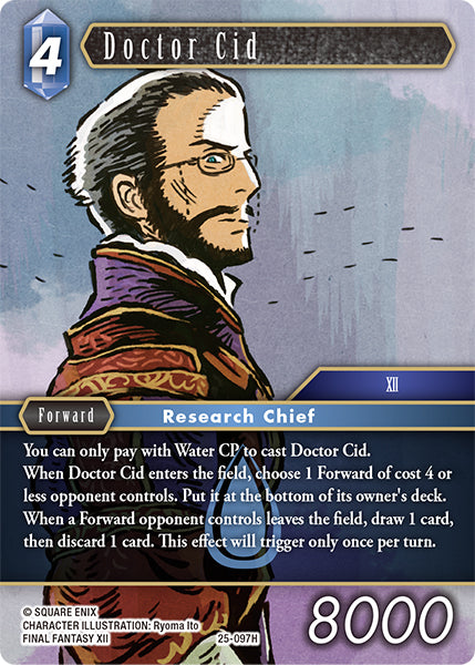 (097) Final Fantasy TCG Tears of the Planet Single: Doctor Cid (25-097) (V.1) Holo Hero