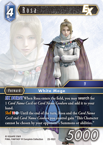 (102) Final Fantasy TCG Tears of the Planet Single: Rosa (25-102) Holo Common