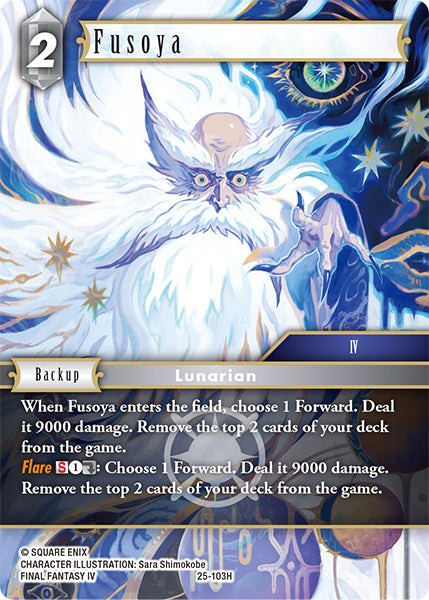 (103) Final Fantasy TCG Tears of the Planet Single: Fusoya (25-103) (V.1) Holo Hero