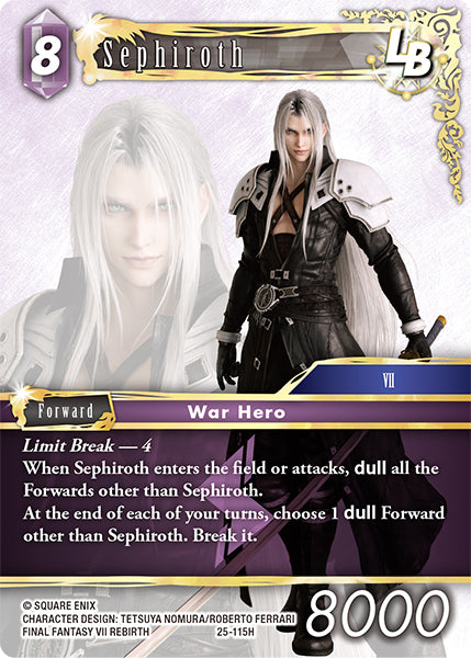 (115) Final Fantasy TCG Tears of the Planet Single: Sephiroth (25-115) Holo Hero