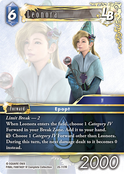 (117) Final Fantasy TCG Tears of the Planet Single: Leonora (25-117) Holo Rare