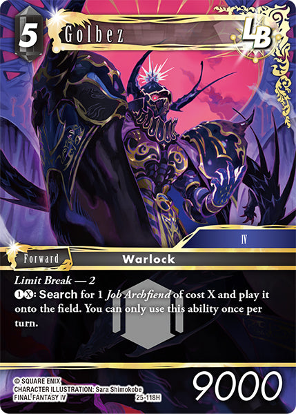 (118) Final Fantasy TCG Tears of the Planet Single: Golbez (25-118) (V.1)  Hero