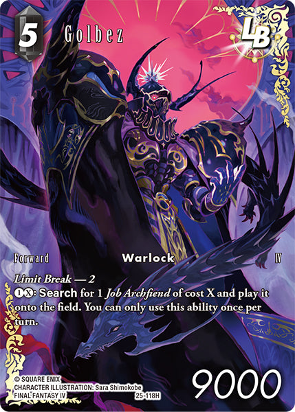 (118) Final Fantasy TCG Tears of the Planet Single: Golbez (25-118) (V.2) Holo Hero