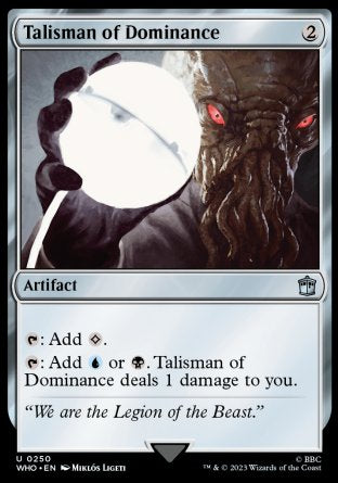 (250) Magic The Gathering Universes Beyond: Doctor Who Single: Talisman of Dominance Holo Uncommon
