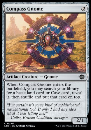 (250) Magic The Gathering The Lost Caverns of Ixalan Single: Compass Gnome Holo Common