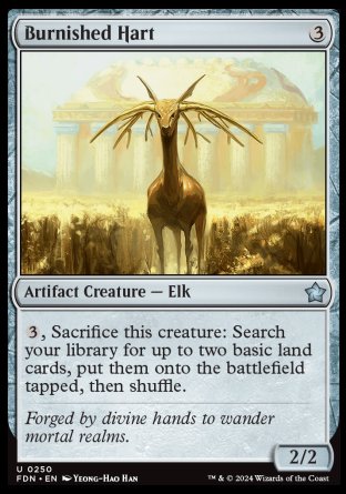 (250) Magic The Gathering Magic: The Gathering Foundations Single: Burnished Hart Holo Uncommon