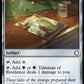 (250) Magic The Gathering Universes Beyond: Fallout Single: Talisman of Resilience  Uncommon