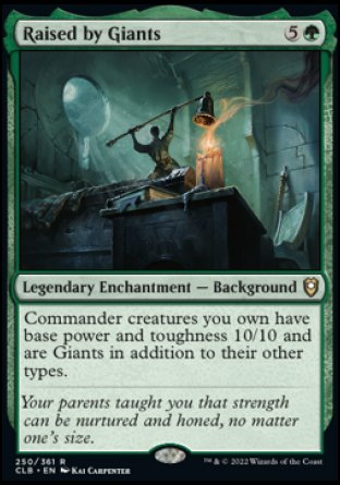 (250) Magic The Gathering Commander Legends: Battle for Baldur's Gate Single: Raised by Giants Holo Rare