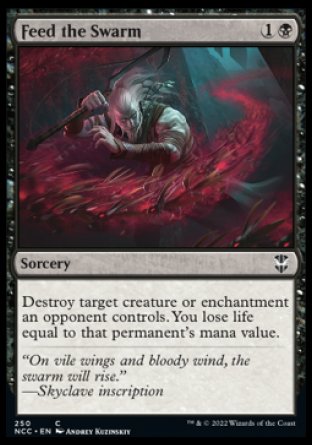 (250) Magic The Gathering Commander: Streets of New Capenna Single: Feed the Swarm  Common