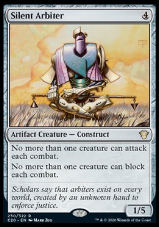 (250/322) Magic The Gathering Commander: Ikoria Single: Silent Arbiter  Rare
