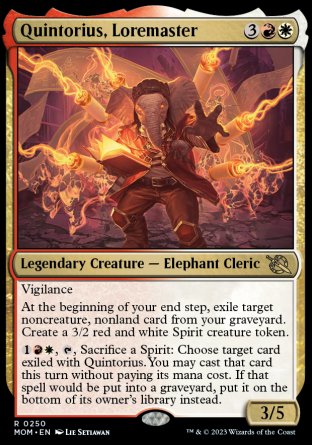 (250) Magic The Gathering March of the Machine Single: Quintorius, Loremaster Holo Rare