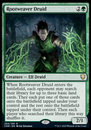 (250/361) Magic The Gathering Commander Legends Single: Rootweaver Druid  Rare