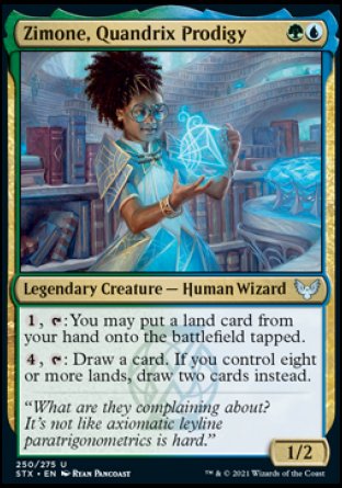 (250) Magic The Gathering Strixhaven: School of Mages Single: Zimone, Quandrix Prodigy Holo Uncommon