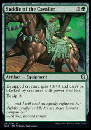 (251) Magic The Gathering Commander Legends: Battle for Baldur's Gate Single: Saddle of the Cavalier  Uncommon