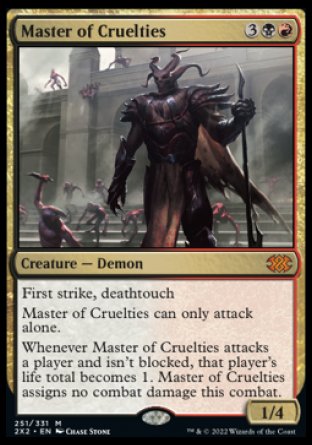 (251) Magic The Gathering Double Masters 2022 Single: Master of Cruelties Holo Mythic