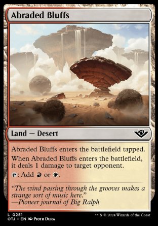 (251) Magic The Gathering Outlaws of Thunder Junction Single: Abraded Bluffs  Land