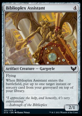 (251) Magic The Gathering Strixhaven: School of Mages Single: Biblioplex Assistant  Common