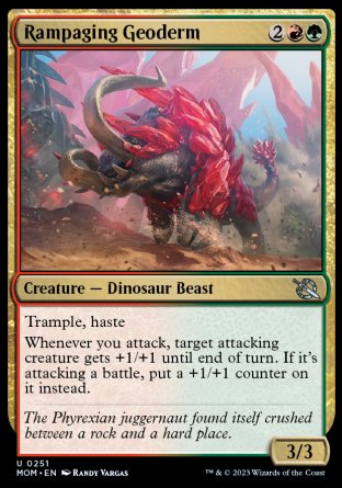 (251) Magic The Gathering March of the Machine Single: Rampaging Geoderm  Uncommon