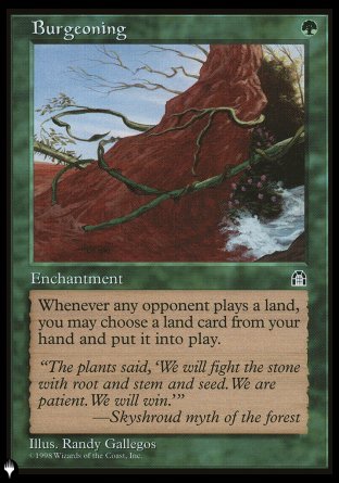 (102) Magic The Gathering The List Single: Burgeoning  Rare