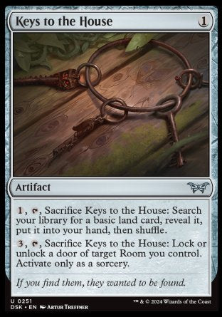 (251) Magic The Gathering Duskmourn: House of Horror Single: Keys to the House Holo Uncommon