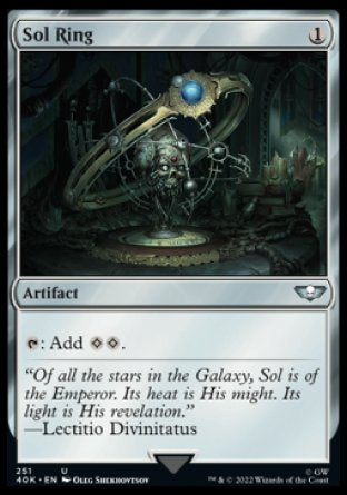 (251) Magic The Gathering Universes Beyond: Warhammer 40000 Single: Sol Ring (V.3) Holo Uncommon