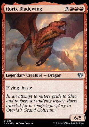 (251) Magic The Gathering Commander Masters Single: Rorix Bladewing  Uncommon