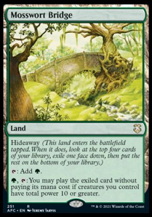 (251) Magic The Gathering Commander: Adventures in the Forgotten Realms Single: Mosswort Bridge  Rare