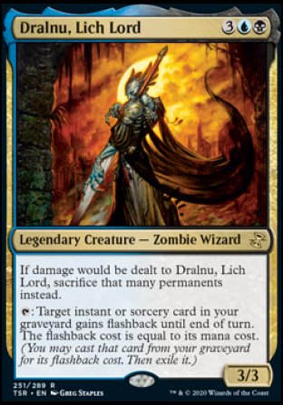 (251/289) Magic The Gathering Time Spiral Remastered Single: Dralnu, Lich Lord Holo Rare