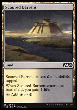 (251/280) Magic The Gathering Core 2020 Single: Scoured Barrens Holo Common
